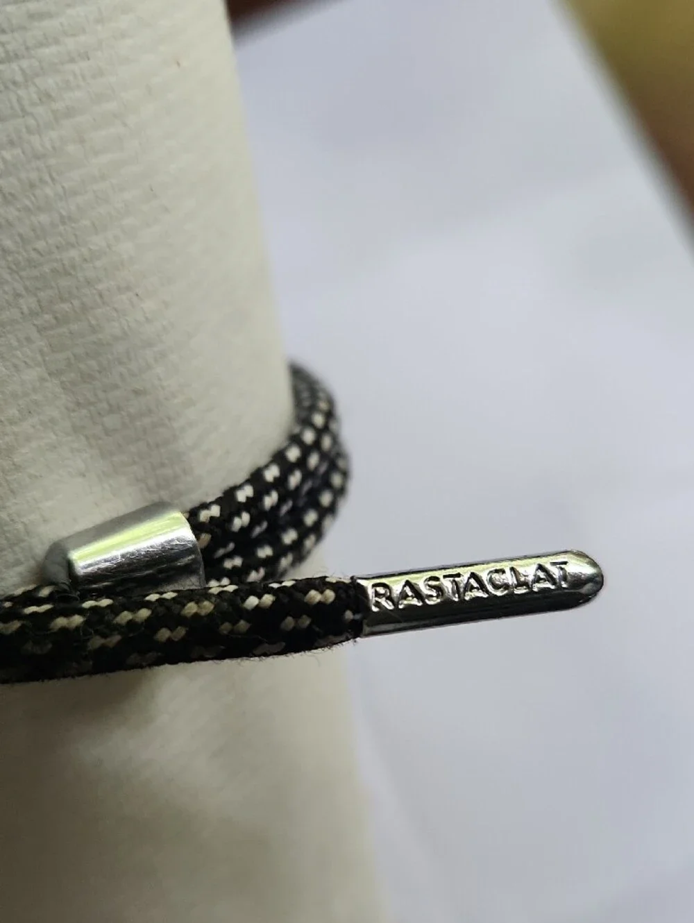 Rastaclast Black & White Knotted Rope Bracelet